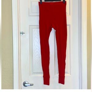 Skims Cotton Rib Leggings Cranberry Red Size Small